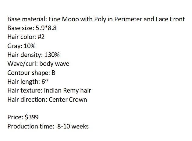 Custom Made Hair System