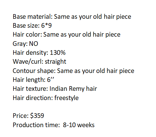 Custom Made Hair System