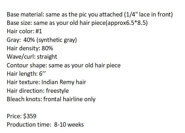 Custom Made Hair System