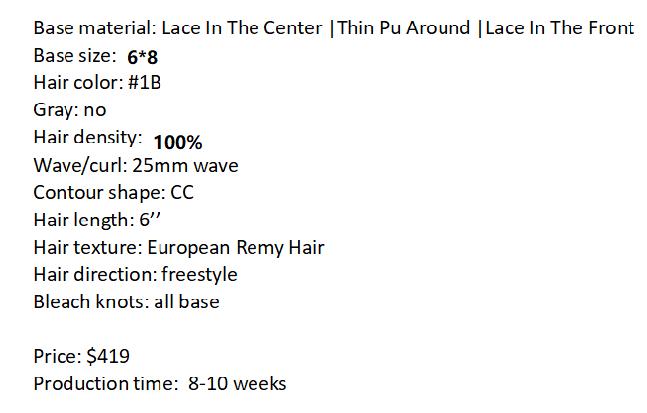 Custom Made Hair System