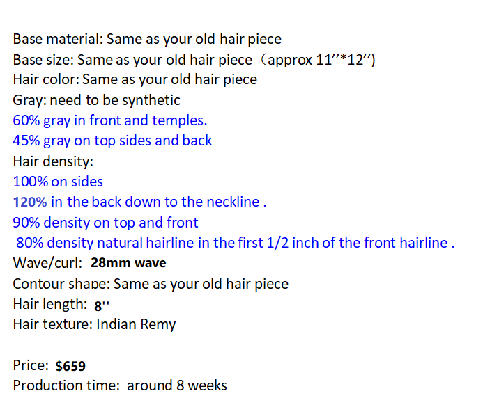 Custom Made Hair System