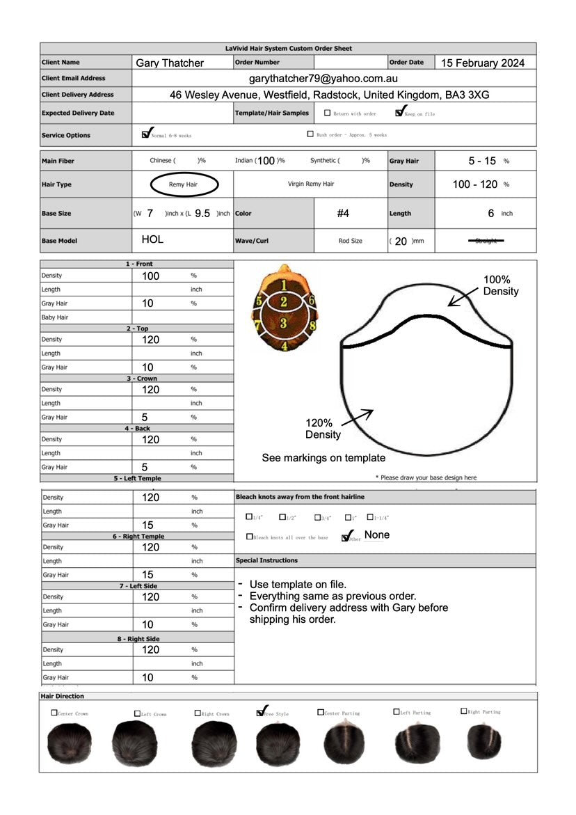 Custom Made Hair System