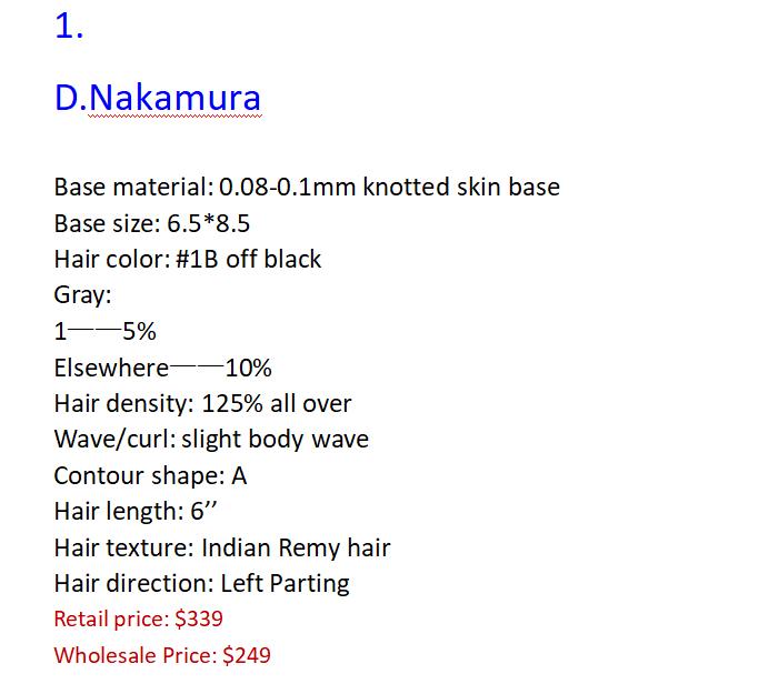 Custom Made Hair System(wholesale)