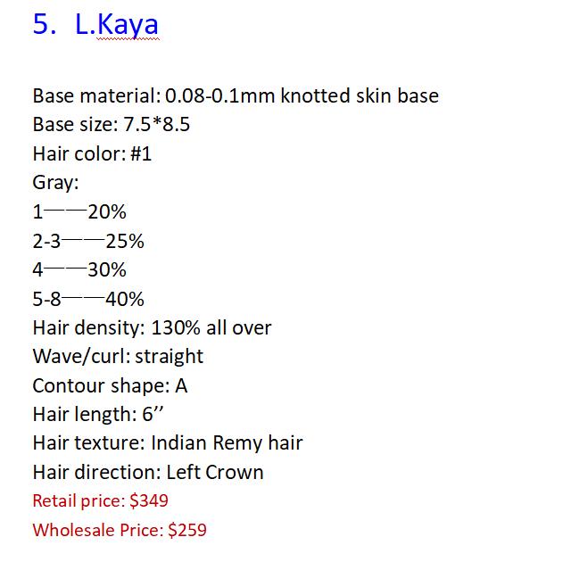 Custom Made Hair System(wholesale)