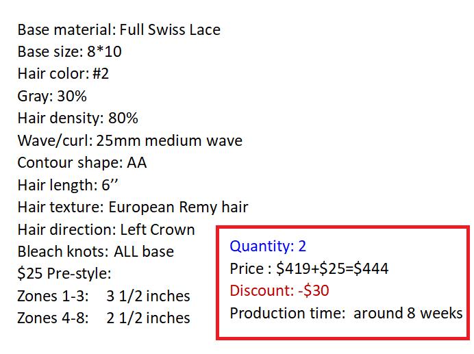 Custom Made Hair System