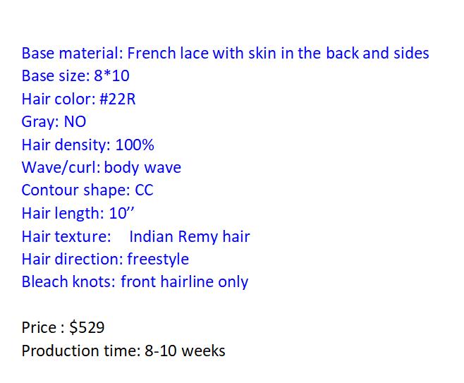 Custom Made Hair System