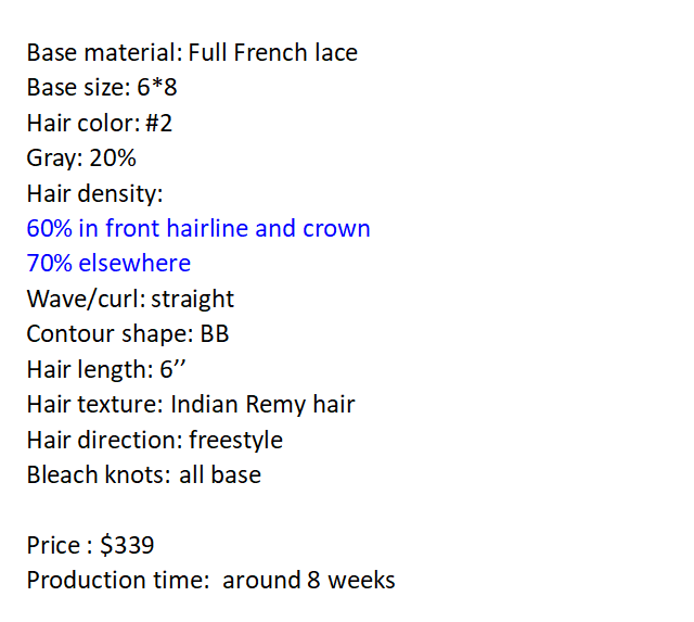 Custom Made Hair System