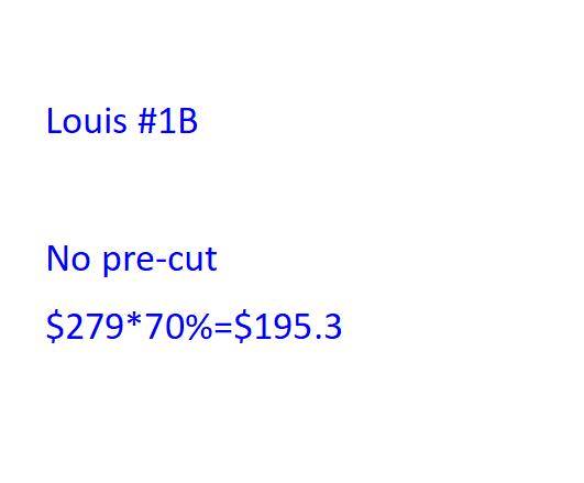 Louis 1B without precut