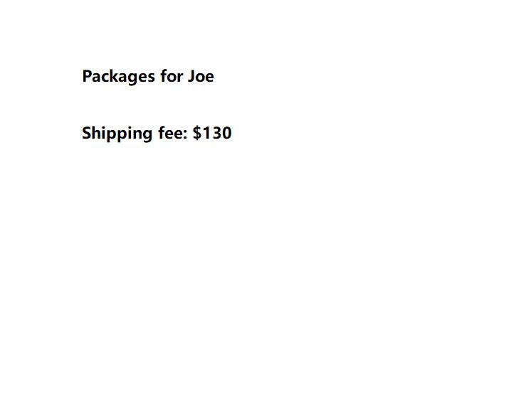Packages for Joe