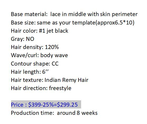 Custom Made Hair System