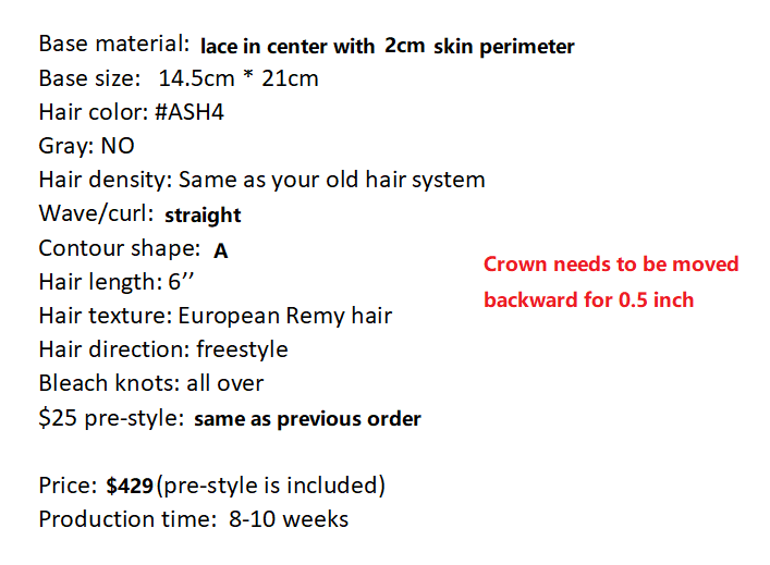 Custom Made Hair System