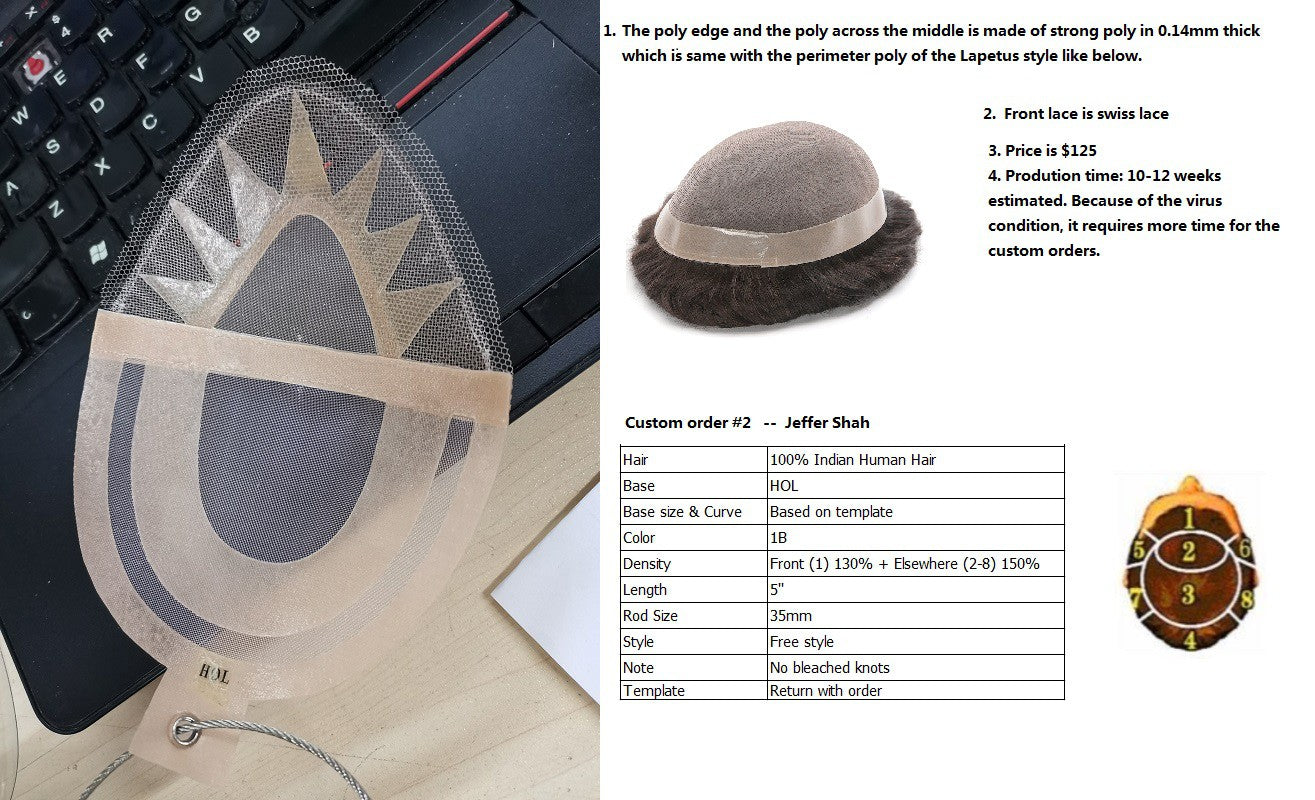 Wholesale Custom Made Hair Systems for Ajay