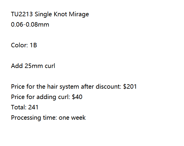 Single Knot Mirage with 25mm Curl
