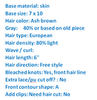 Custom Made Hair system