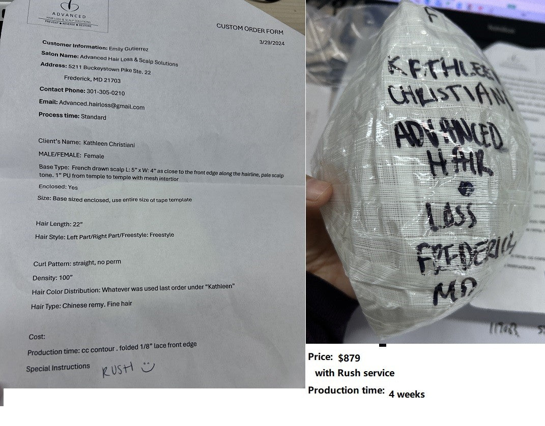 Custom Made Hair System - Stacey, Brian, Ray, Kathleen