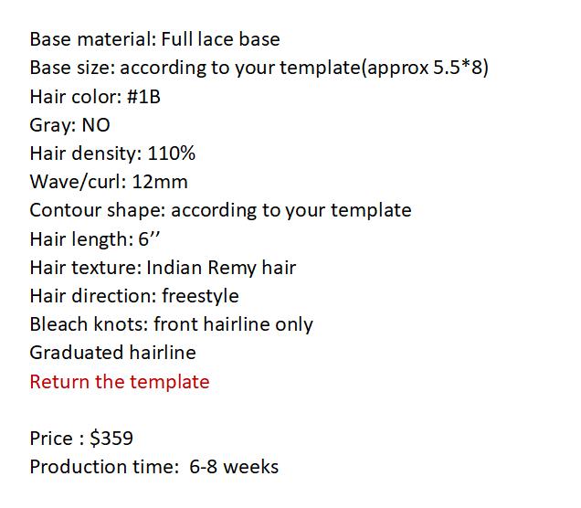 Custom Made Hair System