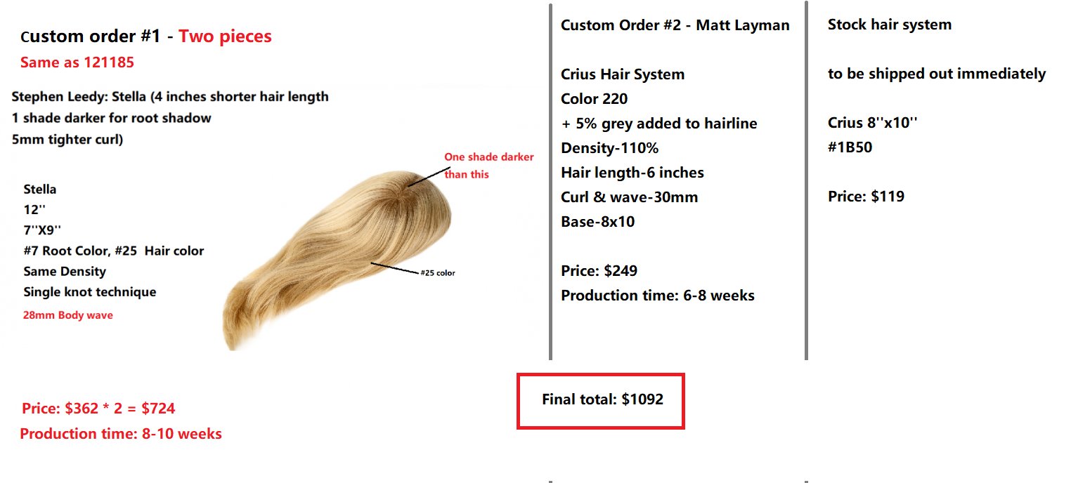 Custom Made Hair System