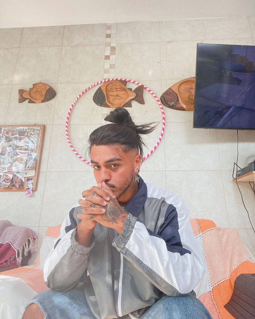 Noah 14'' Men's Long Hair Toupee in 1B Off Black | Men's Long Haircut Style