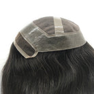 Noah 14'' Men's Long Hair Toupee in 1B Off Black | Men's Long Haircut Style