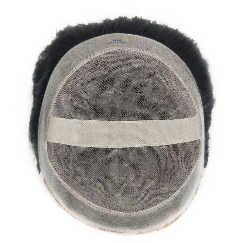 Noah 14'' Men's Long Hair Toupee in 1B Off Black | Men's Long Haircut Style