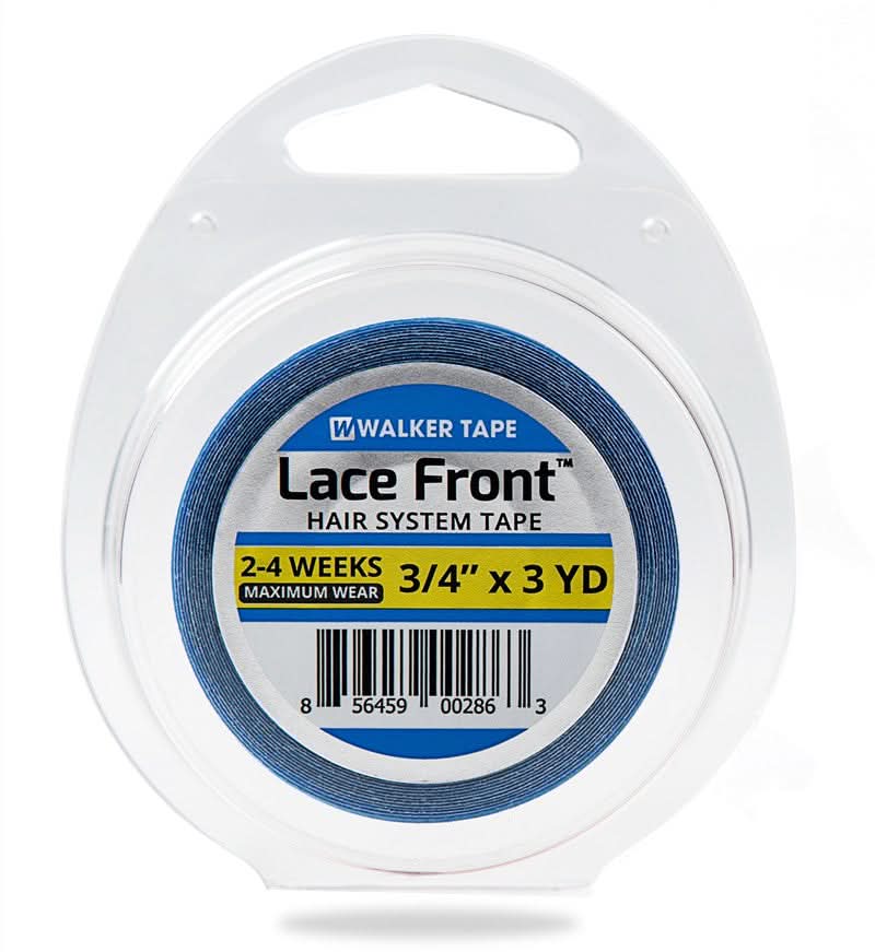 Clear lace-compatible hair system tape in a roll