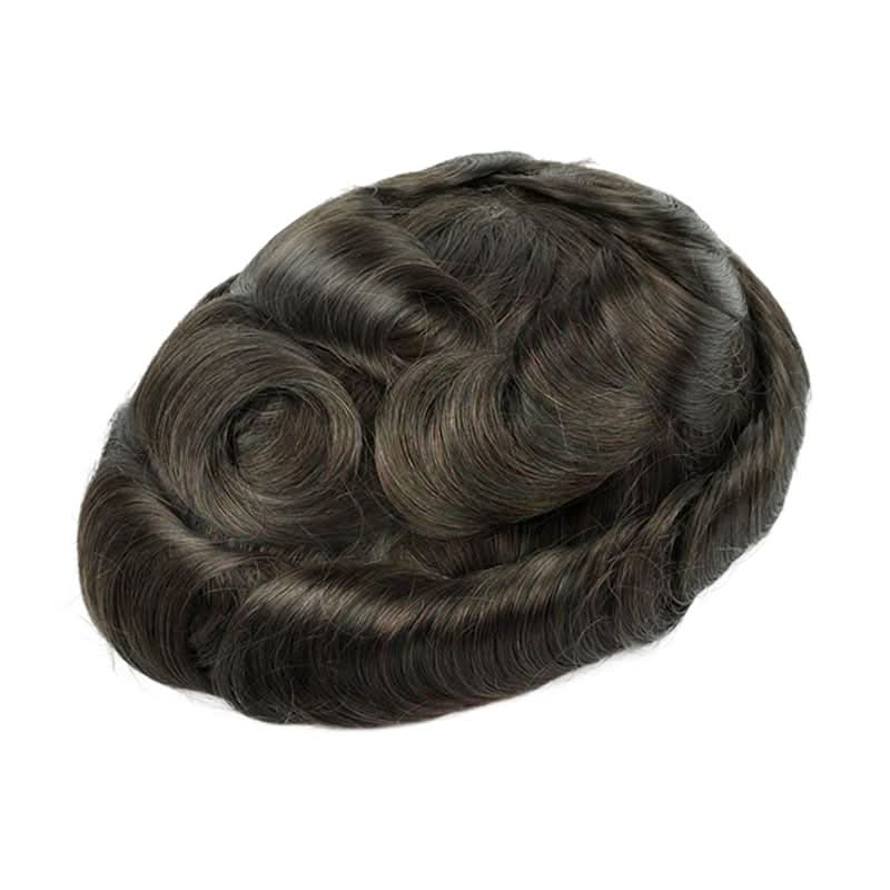 Clearance Single knotted Mirage 0.06 0.08mm Full Thin Skin ASH4 Pre Cut 6" × 8" Base & Pre Cut Hairstyle