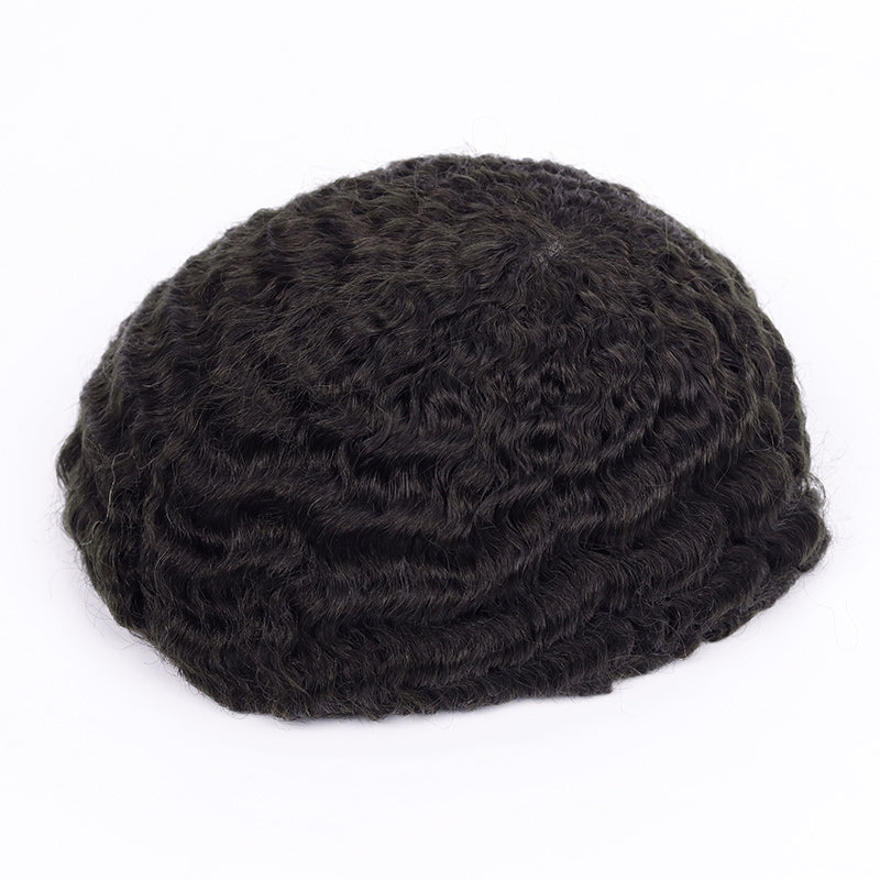 Clearance Noah Mono Top PU Perimeter & Band Lace Front #2 6" Length 8mm Curl