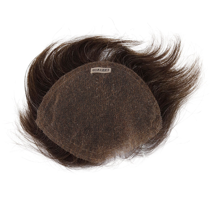 Clearance Helios Full Swiss Lace Natural Chestnut Brown Pre Cut 5.5" × 4.5" Base & Pre Cut Hairstyle