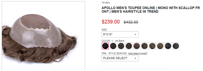 hair system color