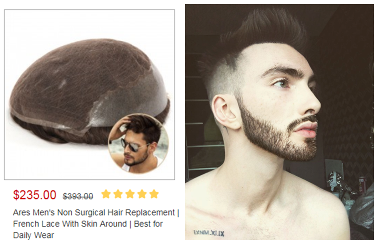 men's hair piece