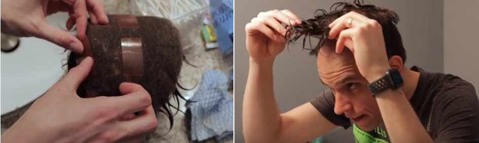 apply toupee at home