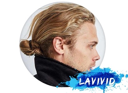 Fashionable Man Bun Toupee Style for Male