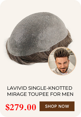 LAVIVID SINGLE-KNOTTED MIRAGE TOUPEE FOR MEN