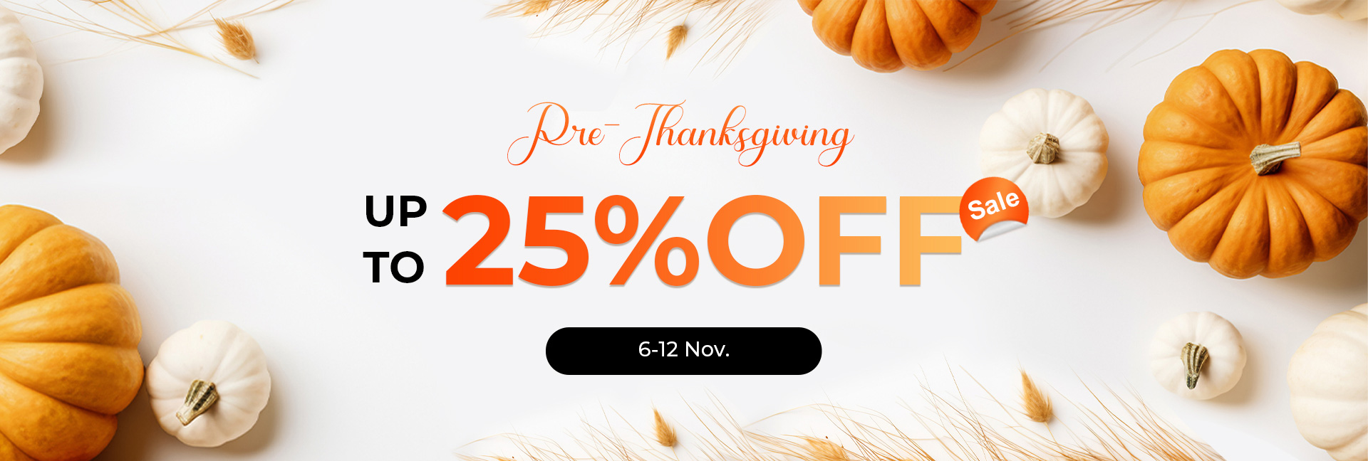 Pre thanksgiving up to 25%