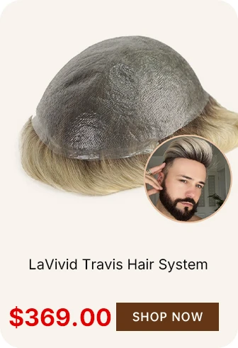 TRAVIS DARK ROOTED PLATINUM-BLONDE HAIR SYSTEM